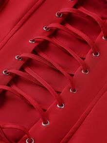 Sexy Fishbone Bustier Top, Suitable For Dates And Parties - Red - View 9