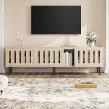 Television Stands & Entertainment Centers - Natural + MDF - View 12