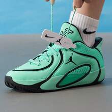Nike Tatum  TATUM 4 Sports Basketball Shoes For Older Boys - Green/Black - View 9