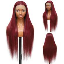 5x5 无胶蕾丝前假发，200% 密度巴西优质真发，预剪发际线，无需胶水，直发；4x4 真发混血女性假发，无需胶水 - SBUG - 查看 3