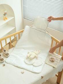 可折叠婴儿尿布更换垫，双面尿布垫，多功能缝线午睡垫，带挂绳 - 彩色 - 查看 6