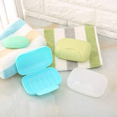1pcs Portable Soap Storage Box, Travel Soap Box With Lid, Candy Color Soap Box, Kitchen And Bathroom Storage Supplies,Portable Leak Proof Soap Case Container For Bathroom,Camping,Gym,Business Trip.