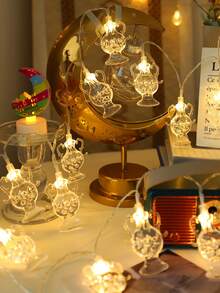 1pc 1.5m/3m Plastic Kerosene Lamp Decorative String Lights, Ramadan Decoration Lights, Indoor Decor Kerosene Bottle Lights, Battery Powered