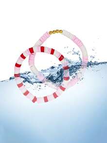 750/1000/1050/1320/1900/2200+ 件情人节DIY首饰制作套装，粉色和红色珠子套装，包含人造珍珠、心形/字母吊坠、字母珠子、弹力绳，是成人制作浪漫手工饰品（如手链、项链和情人节工艺品）的理想礼物。