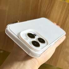 1pc Transparent 3-In-1 Plastic Frame & Clear TPU Full Body Phone Case, Raised Camera Lens, Compatible With IPhone 16/16 Pro/16 Plus/15/15 Pro Max/15 Pro/11/12/13/14 Pro Max/11 Pro/11 Pro Max/12 Pro/12 Pro Max/13 Pro/13 Pro Max/14 Pro/14 Pro Max, Soft Outer Shell, Premium Creative Design