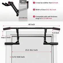 ONETWOFIT 2025 Upgrade Multi-Grip Pull Up Bar For Doorway - 460 Lbs Heavy Duty Chin-Up Bar For Home Gym Exercise, Door Frame Pull Up Bar For Almost All Doors - quả mơ - Xem 3