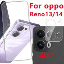 4片装高清钢化玻璃屏幕保护膜 + 3D超清摄像头镜头保护膜，适用于OPPO A6 Pro 4G/5G、Reno 13、Reno 13F、Reno 14F、Find X8、Find X8 Pro，防刮花，防震 - 無色 - 查看 7