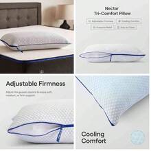 Tri-Comfort Almohada de refrigeracin  Soporte Ajustable y firmeza  Funda de refrigeracin  Alivio de presin  Ayuda a Reducir el Dolor de Cuello  Espuma viscoelstica Premium y - estándar - Ver 1