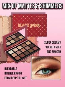 MISSLYN - 15-Color Pearlescent & Matte Black Clown Eyeshadow Palette, Warm Brown Tones, Smokey Makeup, Rich Color Payoff, Long-Lasting, Blendable, Y2K Style, Party, Beach, Travel, Holiday, Gift, Fashionable, Cosmetics, Roleplay, Spring, Summer, Glamorous Colors, Charming Atmosphere, Natural Tones, Vivid Hues, Smooth Texture - #2 Warm sand Dunes - 查看 3