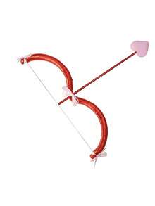1 Set Romantic Cupid Angel Costume Accessories, Including Heart Glasses & Bow Arrow, Suitable For Women, For Costume Party, Role Play Games, Also An Ideal Valentine's Day Gift - Multicolor - View 8