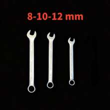 3件套铬钒钢可逆扳手套装，防滑哑光花键设计，汽车及家用通用扳手，专业维修工具套装 - 彩色 - 查看 10