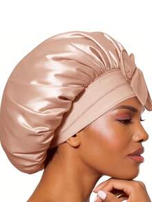 女士缎带睡帽、浴帽、宽边弹力发帽，适合日常佩戴，是节日送礼的百搭之选。 - 金色 - 查看 4