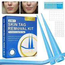 2 In 1 Auto Skin Tag Removal Kit Painless Mole Wart Remover Equipment Micro 1-9mm Treatment Tool Easy To Clean Skin Care Tool - Blue - View 1