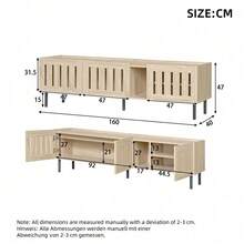 Television Stands & Entertainment Centers - Natural + MDF - View 10