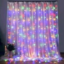 Lampu Hias Tirai LED 3/6m dengan Kontrol Jarak Jauh dan USB, Lampu Peri untuk Dekorasi Natal Kamar Tidur dan Rumah - Lampu tirai USB - View 24