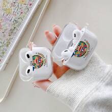 Paul Frank Licensed Magician Monkey Transparent Shockproof Protective Earphone Case, Cartoon Monkey, Rabbit, Bear & Letter Pattern, Suitable For AirPods 1/2/3/4 - Multicolor - View 2