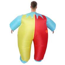 1pc Unisex Inflatable Clown Costume - Full Body Heart Themed Fancy Dress, Suitable For Halloween, Carnival, Christmas And Various Event Parties
