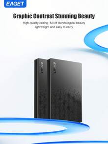EAGET 2.5英寸外置硬盘盒，USB 3.0 SATA SSD/HDD硬盘盒，5Gbps高速传输，支持UASP TRIM，免工具安装，即插即用，适用于PC、电视和移动设备。 - 黑色 - 查看 7