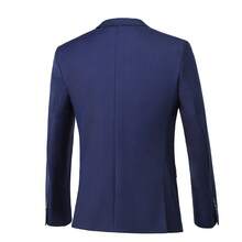 Áo vest nam màu đen trang trọng, phù hợp cho chú rể, phù rể, đám cưới, công sở, áo blazer dài tay một hàng khuy màu trơn, thích hợp cho các hoạt động thường ngày, cuối tuần, dã ngoại, du lịch, môi trường làm việc thoải mái hoặc các dịp bán trang trọng, quà tặng cho bạn trai/chồng, cỡ XS-XXXL. - Màu xanh hải quân - Xem 7