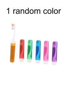 6pcs Foldable Travel Toothbrush Set With Storage Case, Medium Hardness Nylon Bristles, Unscented, Suitable For Men And Women, Manual Toothbrush Set, Portable For Travel, Camping, School And Home Use - Multicolor - View 11