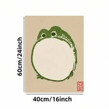 Framed 1pc Framed Wall Art Poster - Whimsical Frog Design, Contemporary Modern Classic Style, High-Quality Print With Durable Polystyrene Frame, Indoor Home Decor For Living Room, Bedroom, Office, Dining Room - Perfect Birthday, Holiday, Housewarming Gift, Home Art Piece | Whimsical Design | Quality Artwork, Wall Decor - 框架 - 查看 5
