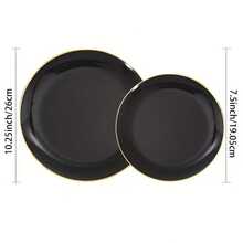 50/36/24/12pcs 7inch/9inch Disposable Paper Plates, Leak-Proof & Thick, 3-Second Cleanup, Party & Camping Use, Reusable, Ideal For Birthday, Graduation, Christmas, Thanksgiving, Halloween Events