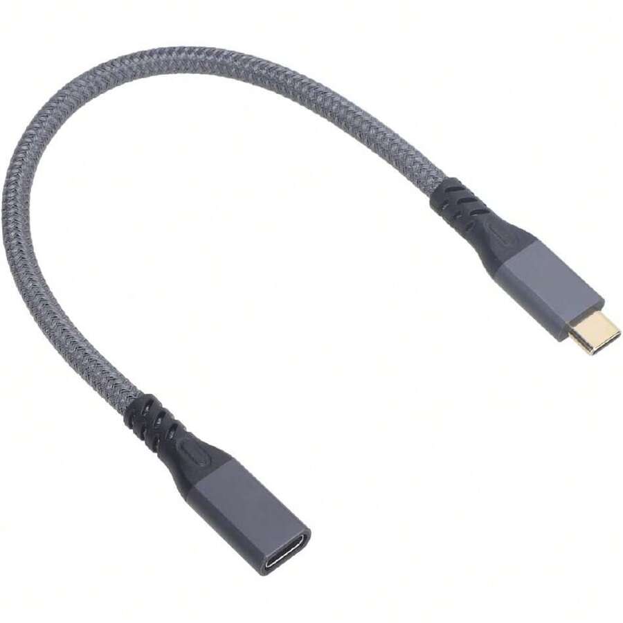 Cable de Extensión USB Tipo C, Carga Extensora Tipo C de Transferencia Rápida de 20Gbps 240W, Cable Extensor USB C 3,2 Macho a Hembra para Tableta de Teléfono (0,5 m/1,6 pies),37498678 - Rosa Oxidada - Ver 1