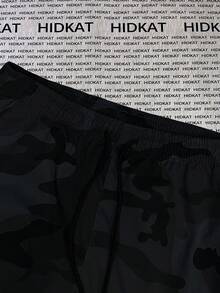 Hidkat Women's Camouflage Casual Cargo Pants, Featuring Large Patch Pockets, An Elastic Drawstring Waistband, And Ankle-Cuffed Design, Suitable For Daily Outdoor Casual Wear. - Ngụy trang đen - Xem 4
