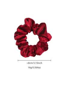 1pc Autumn/Winter Velvet Scrunchie, Elegant Hair Tie, High Elasticity Ponytail Holder, Non-Damaging Hair Rope ,Hair Elastics ,Hair Rubber Bands - Hairband - View 3