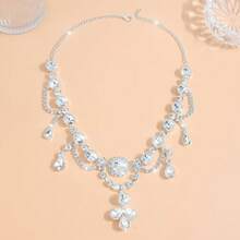 新娘婚礼水晶玻璃仙女流苏头饰，高端风格；欧美风额链水滴发箍 - 彩色 - 查看 8