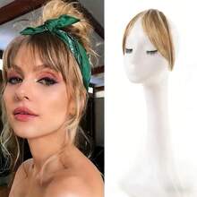 3D自然侧分刘海假发，轻盈夹式刘海假发，带鬓角，优雅自然的女士假发 - 彩色 - 查看 18