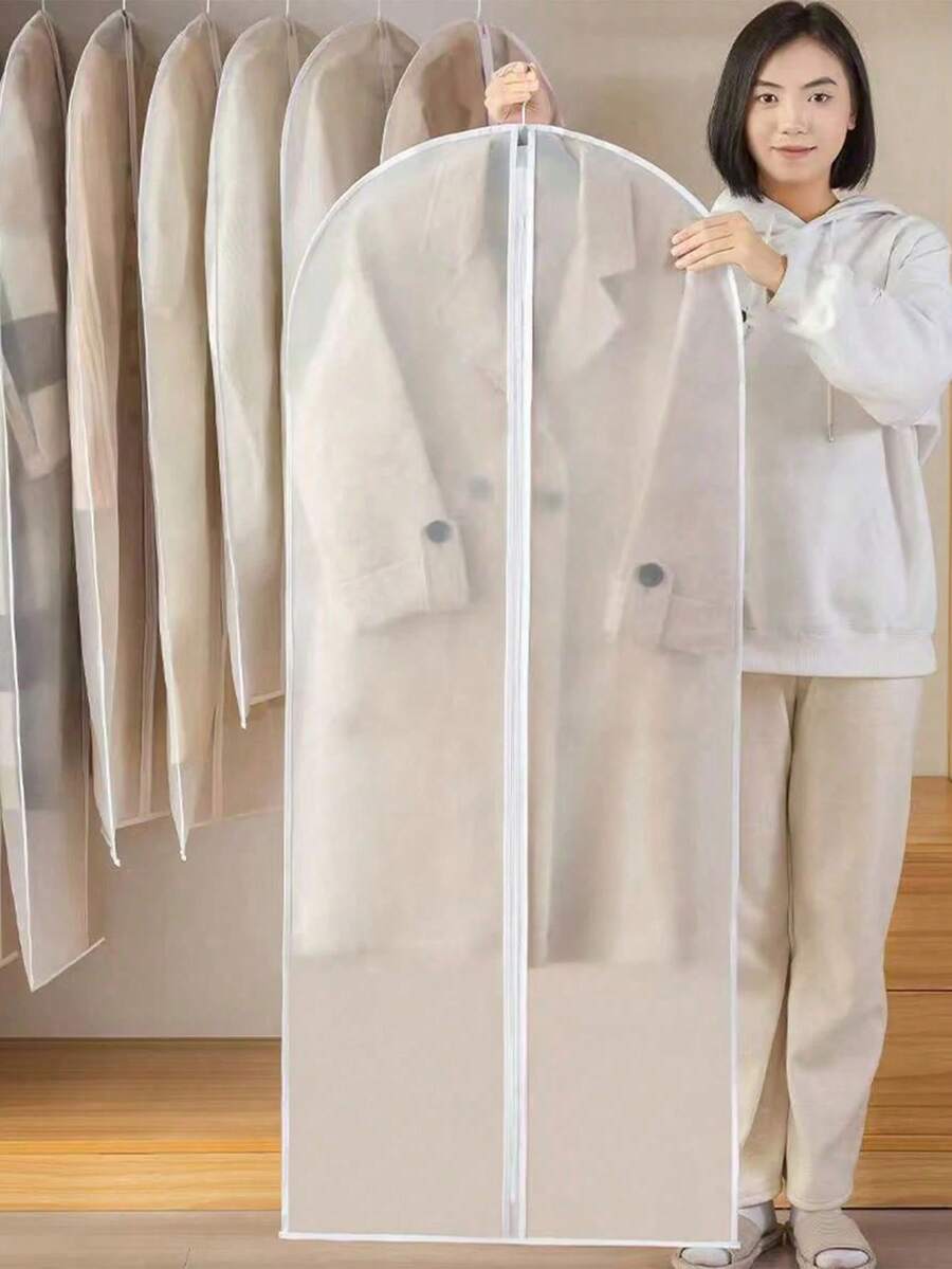 Transparent Garment Dust Cover, Hanging Garment Storage Bag With Zipper, For Storing Coats, Shirts, Skirts, Pants, Suitable For Wardrobe, Bags, Storage Bags And Back To School Supplies - Multicolor - View 1