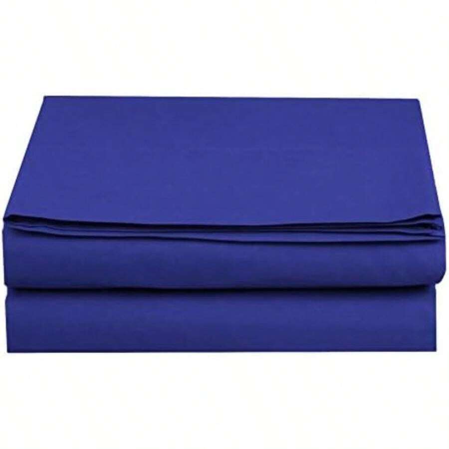 Elegant Comfort Sábana encimera, Antiarrugas, Antimanchas, 100% hipoalergénica, Tradicional, , , 1(Doble Azul real) - Multicolor - Ver 1