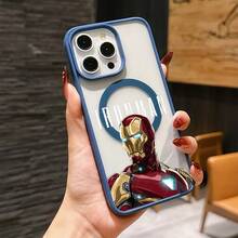 Marvel Patterned Phone Case, Iron Man, , Hulk, Thor, Hawkeye, Black Widow, Thanos, Avengers. Compatible With IPhone 17 ProMax, 17Pro, 17Air, 16, 15, 14, 13, And 12 Pro Models, With Shockproof Protection. A Unique Gift For Marvel Fans, Friends, Birthdays, Holidays, And Special Occasions. Great Gift Option For Anyone Who Loves Superheroes. - 藍色 - 查看 2