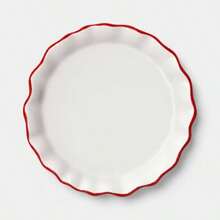 6" Valentine's Stoneware Appetizer Plate Scallop Red - Mặc định - Xem 5