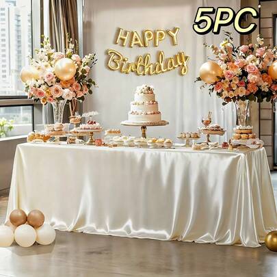 1/5 chiếc khăn trải bàn satin, khăn trải bàn dài trang trí đám cưới, khăn trải bàn satin hình chữ nhật mềm mại, mịn màng, trang trí bàn tiệc cưới, tiệc sinh nhật, phù hợp cho nhà hàng trong nhà và ngoài trời, kích thước 58x102 inch, dùng được quanh năm.