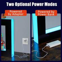 Estante Exhibidor de Botellas de Licor con LED, Estante de Bar Iluminado con Control Remoto y App, 16 Colores y 4 Modos, Soporte de Acrílico para Botellas de Licor - Cuadrado de 2 pasos de 48 pulgadas - Ver 6