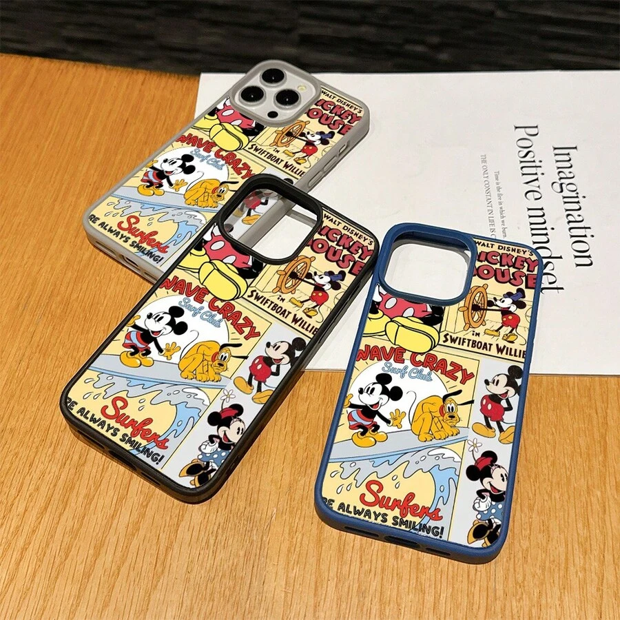 Disney Patterned Phone Case. Mickey Mouse, Stitch, Donald Duck, Minnie Mouse, Goofy, Pluto, And Daisy Duck Pattern. Magnetic Phone Case. Compatible With IPhone 17, 16, 15, 14, 13, 12 Pro Models And Galaxy, Offering Shockproof Protection. A Special Gift For Family, Friends, Birthdays, Holidays, And Special Occasions. A Stylish And Fun Accessory To Brighten Up Your Device With What And What Flair. - Hồng - Xem 1