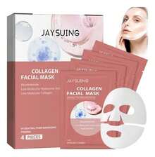 Mascarilla facial reafirmante de colágeno (4 unidades por caja) - Mejora la elasticidad de la piel, reduce líneas finas y arrugas, y proporciona hidratación duradera. Es el regalo ideal para estudiantes o amigos, cuidado de la piel y del rostro. - Collagen - Ver 2