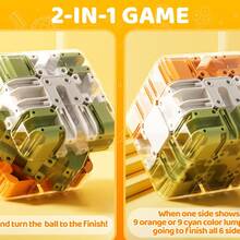 3D Cube Puzzle For Kids 5-8 8-12, Color-Match Game, Education Sensory Toys Birthday Gift For Kids Adults 5 6 7 8 9+ Years Old Boys - Xanh lá cây và cam - Xem 3