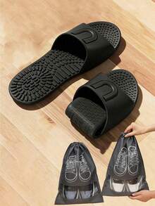 Foldable Travel Slippers For Men & Women, Lightweight Indoor Bathroom Home Shoes, Portable Quick-Dry Non-Slip Shower Sandals, Foldable Massage Slide Slippers, Comfortable Open-Toe Wear-Resistant Slippers With Soft Non-Slip Soles, Suitable For Home, Dorm, Gym, Swimming Pool, Spa, Camping, Beach, Shower, Hotel - Multicolor - View 8