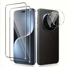 适用于荣耀Magic 7 Pro 5G/Magic 7 Lite/Magic 7/Magic 8 Pro/Magic V3/Magic V5/荣耀200/200Pro的2+2片高清钢化玻璃屏幕保护膜和摄像头镜头保护膜，曲面全覆盖，无气泡，晶莹剔透，专为荣耀Magic系列设计 - 無色 - 查看 2