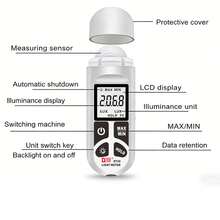 Illuminometer Illumination Tester DY32 Digital Luxmeter LCD Display Light Meter 0-200 000 Lux Testing Illuminometer Luxmeter - White - View 4