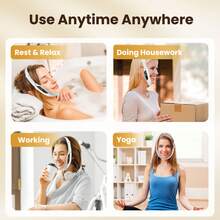 V-Shaped Face Lifting & Firming Massager, Beauty Device, Chin Reducer, Electric Double Chin Slimming & V-Line Shaping Instrument, 6 Modes 8 Adjustable Intensities, USB Rechargeable - White - View 5