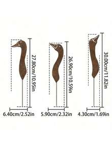 3 Pieces Of Rustic Metal Goose Silhouette Garden Stakes-Retro Outdoor Decoration Of The Courtyard And Courtyard, Perfect Outdoor Gift, No Battery Required, Ground Insertion Design, Very Suitable For Home And Garden - Multicolor - View 10