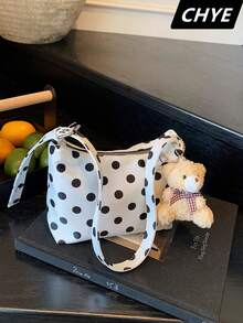 1个迷你波点单肩包，小巧手提包，休闲托特包，新款女士钱包，波点手提包（不含吊坠配件） - 彩色 - 查看 1