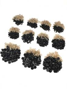 100pcs Black Craft Eyes For DIY Dolls, Plastic Black Doll Eyes, Cartoon Eyes, Handmade DIY Decoration Eyes, Sewing Buttons, Fashion Accessories For Handmade Dolls, DIY Ornaments & Repair Kit For Stuffed Dolls