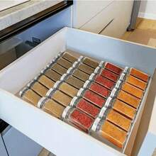 4pcs Cabinet & Tabletop Spice Rack, 4 Sheets Acrylic Condiment Storage Rack, DIY Freely Assembled Multi-Layer Tabletop Drawer Spice Jar Organizing Rack, 3mm Thick Clear Acrylic Shelves Sun Travel Cool - Multicolor - View 3