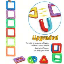 3-6 Years Old Children Magnetic Building Blocks Toys, Large Size Magnetic STEM Educational Construction Set, Random Color Gift - Multicolor - View 7