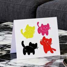 创意猫咪切割模具，DIY剪贴簿相册和压花模板，贺卡制作工具，卡片纸切割工艺品，礼品卡制作模板模切。